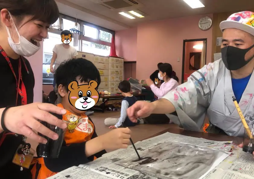 発祥の地「くまさん」で子供達とお絵かきしてきました